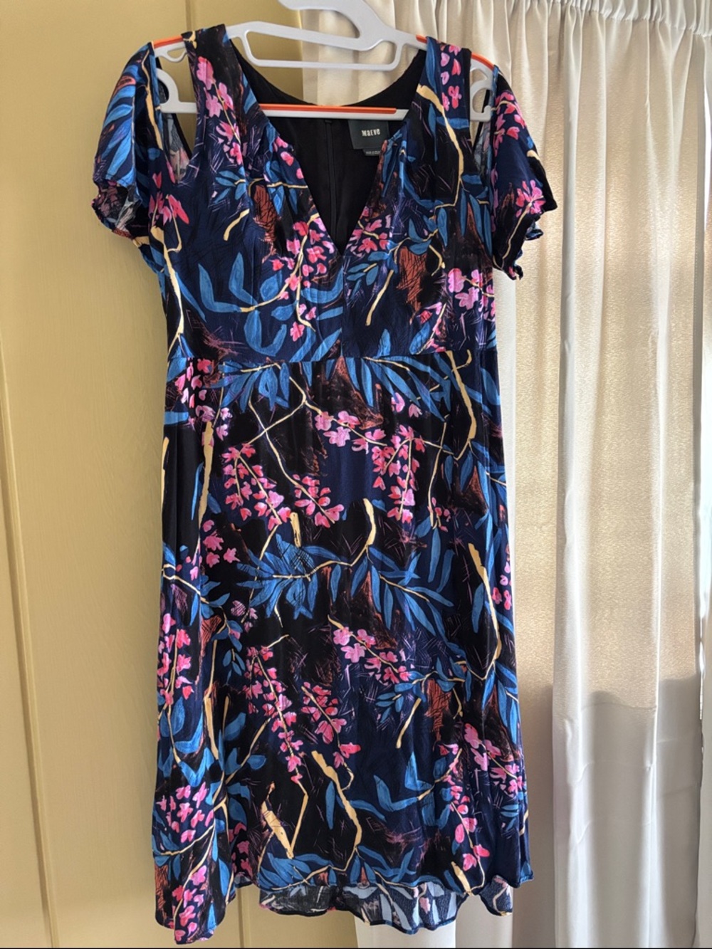 Maeve by Anthropologie Elia Open Shoulder Floral Dress